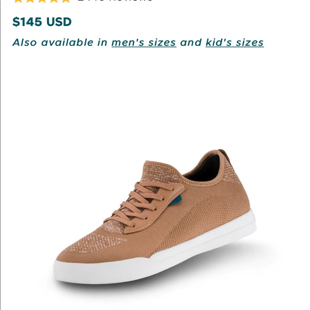 Vessi 100% Waterproof Weekend Sneaker size 9